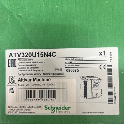 1PC -Schneider ATV320U15N4C variable speed drive,Altivar Machine1.5kW,380 V/500V