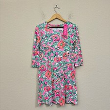 LILLY PULITZER Solia Chilly Lilly Mini Dress W's S Soleil Pink Floral Shift NWT