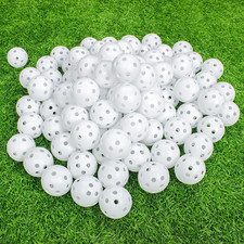 100 Pack Practice Golf Balls Airflow Hollow Plastic Golf Balls Practice