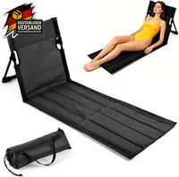 Klappbare Strandliege Mit RüCkenlehne FüR Outdoor Camping Garten Picknick Reisen