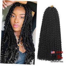 Passion Twist Hair 18 Inch 8 Packs Water Wave Crochet 18 Inch Pack of 8 1B