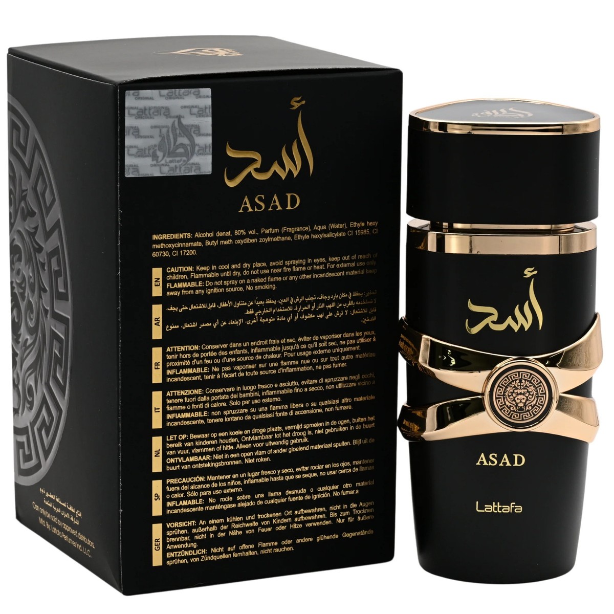 Asad by Lattafa perfume for unisex EDP 3.3 / 3.4 oz Cologne