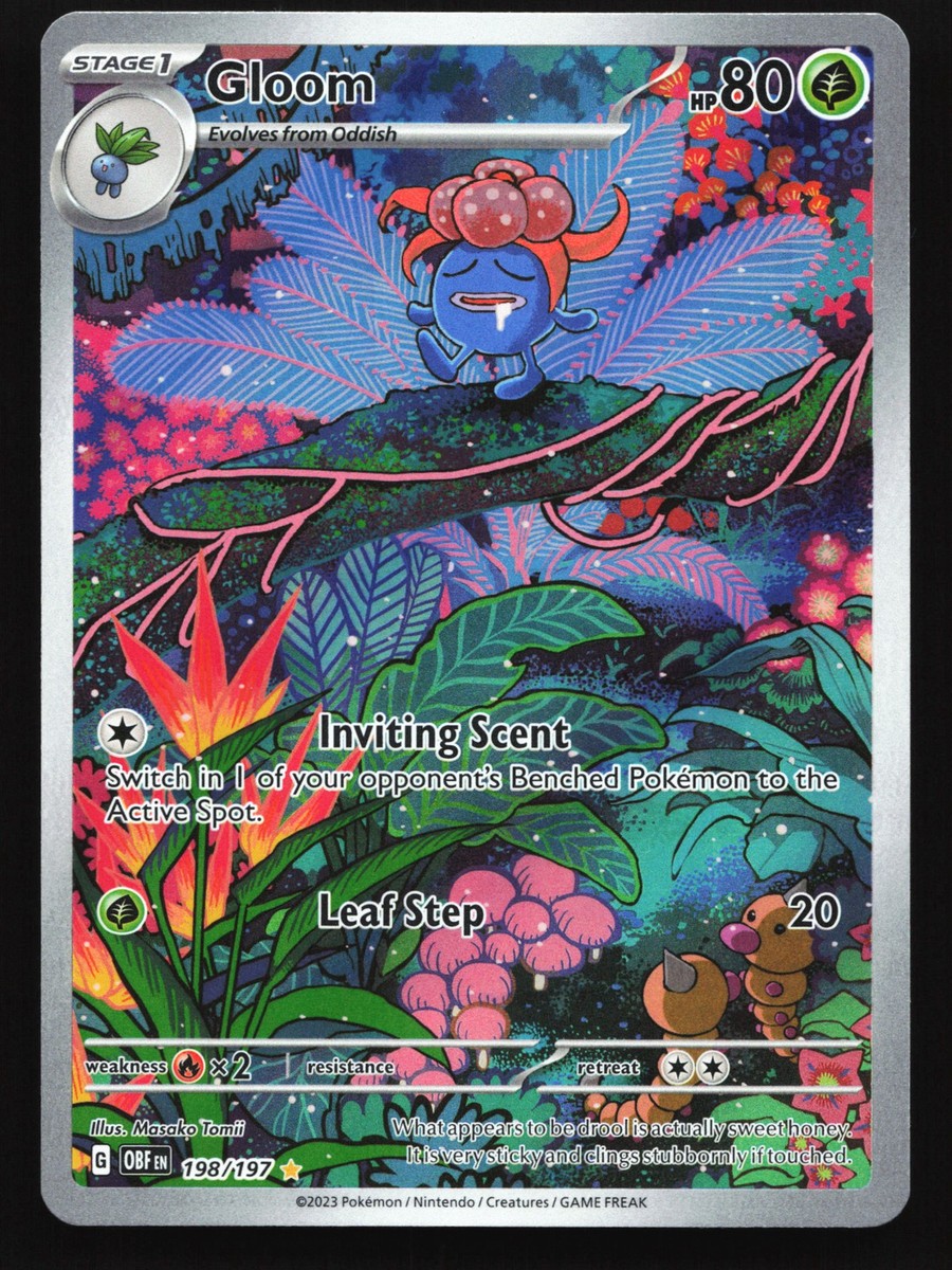Gloom 198/197 SV03: Obsidian Flames Illustration Rare Pokemon Card