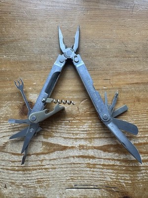 Leatherman Flair Stainless Picnic Multi-Tool Knife Corkscrew - Retired Very Rare