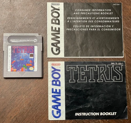 Tetris Nintendo Game Boy 1989 With Manual  TESTED and WORKING