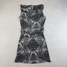 Twelve by Twelve Cowl Neck Dress Small Black White Bodycon Mini