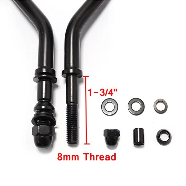 Espejos retrovisores laterales negros para motocicleta Harley Davidson Forty Eight XL1200X 2010-2019 Foto 4 de 4