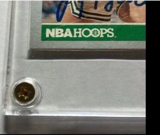 Tarjeta AUTO Larry Bird Boston Celtics de colección NBA Hoops casi nueva+ Foto 3 de 4