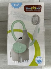 Yookidoo Baby Bath Shower Head Elephant Water Pump with Trunk Spout Rinser Teal