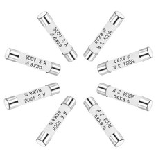 Ceramic Cartridge Fuses 3A 500V 6x30mm Fast Blow for Energy Saving Lamp 8pcs