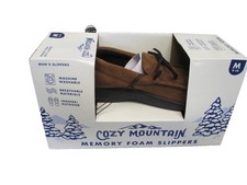 Mens Cozy Mountain Memory Foam Slippers M 9-10