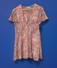 Show Me Your Mumu Mini Dress Sz S Pink Paisley Boho Beachy Resort Summer Country