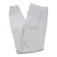 Spanx Ankle Skinny Jeans Women's M High Rise Stretch Denim Raw Hem