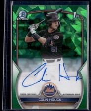 COLIN HOUCK 2023 BOWMAN DRAFT GREEN SAPPHIRE EDITION AUTOGRAPHS RC AUTO 35/99