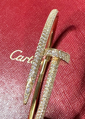Cartier Juste un Clou Armreif bracelet 18 Rosegold Gold Diamanten Full Pave JUC