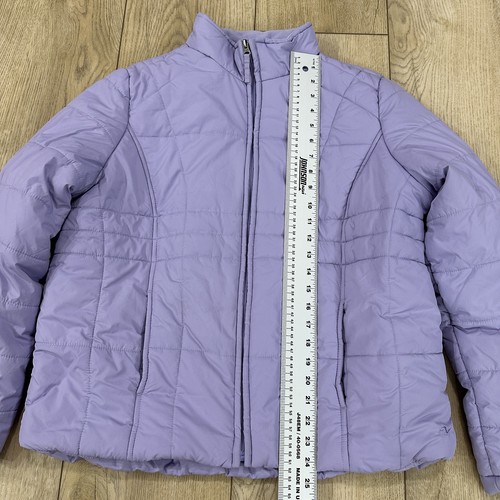 Athletic Works Women's Puffer Jacket Coat Purple Insulated Pockets Zip Up XL - Picture 2 of 15