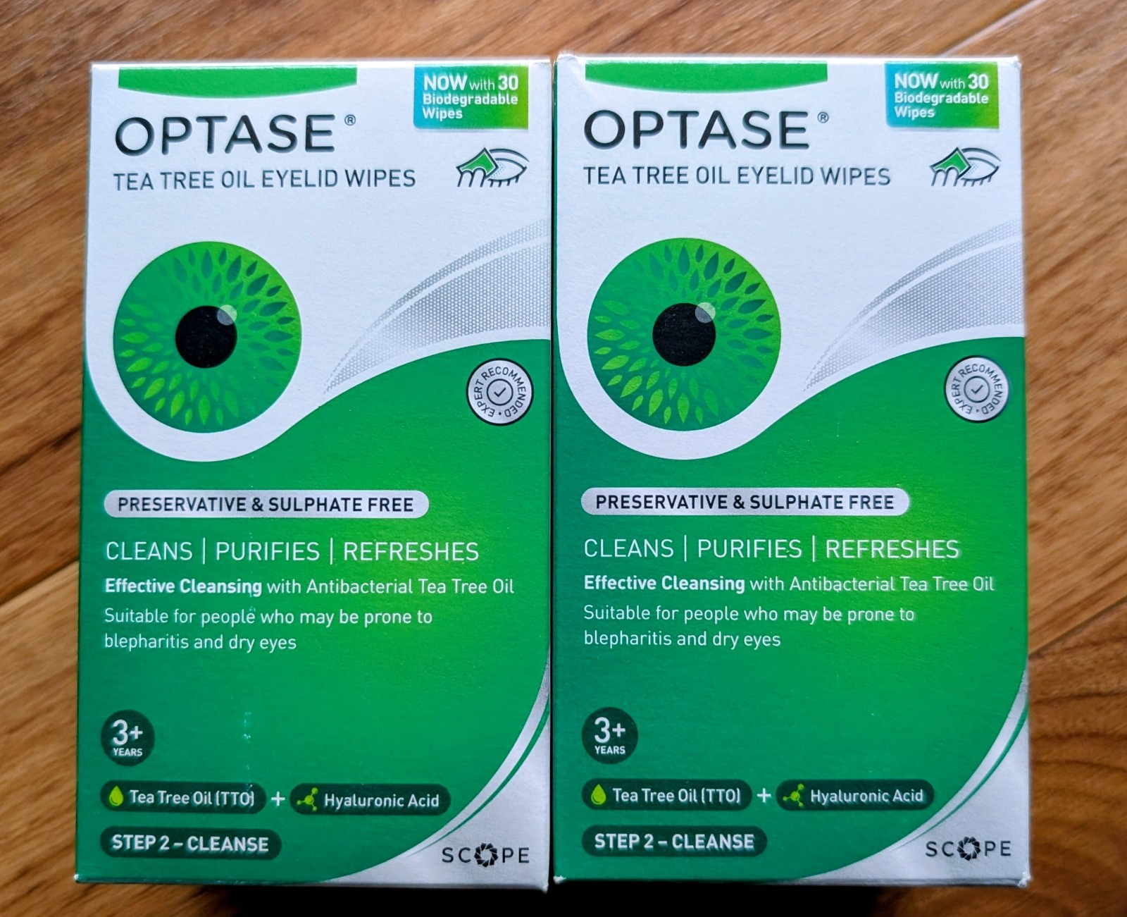 60 Optase Tto EyeLid Wipes Preservative Free sensitive  blepharitis dry eyes