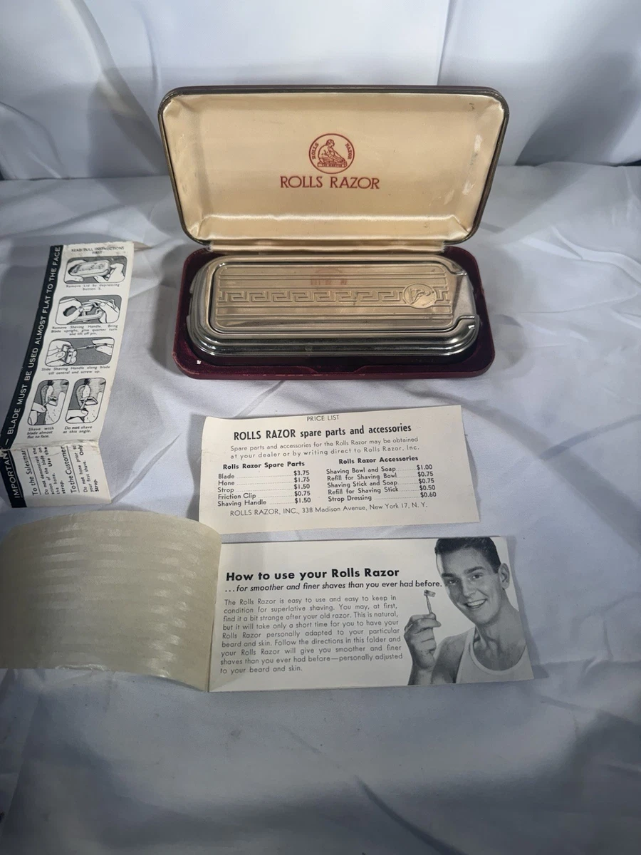 【希少・英国製】ROLLS RAZOR ロールスレイザー カミソリ 皮ポーチ付 卷剃刀安全剃须刀| eBay