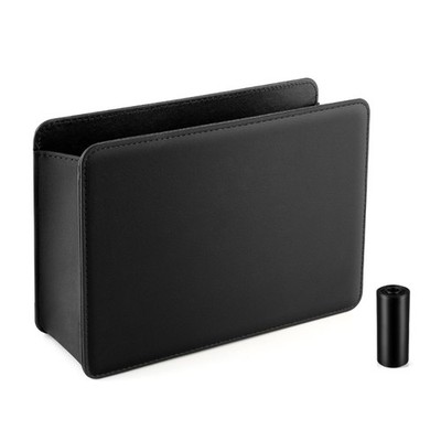 Leather Car Interior Accessory Multifunctional Organizer Foldable Garbage Bin