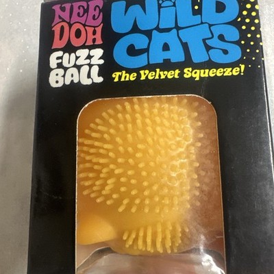 Wild Cats FuzzBall Velvet Squeeze Sensory Toy Orange