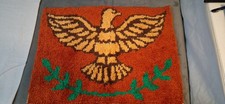 Vintage American Eagle Latch Hook Rug Wall Hanging 1970s