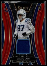 2024 Panini Select #DSM-LLU Laiatu Latu Draft Memorabilia Red Prizm RC