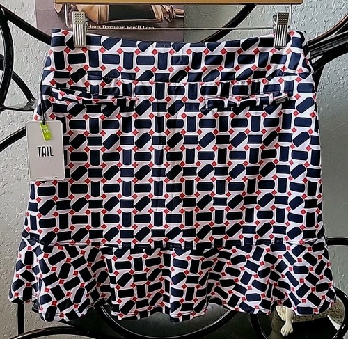 Tail Skort S Ruffle Hem Tennis Golf Skirt Isla Geo Maze Pickle Ball NEW w/Tags