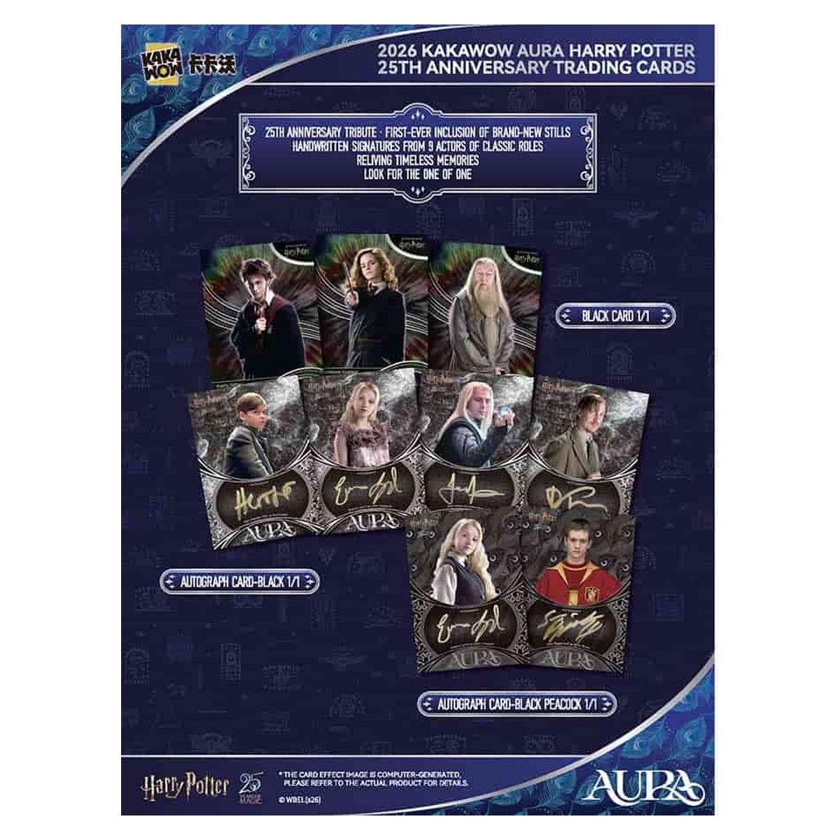 2026 Kakawow Aura Harry Potter 25th Anniversary Trading Cards