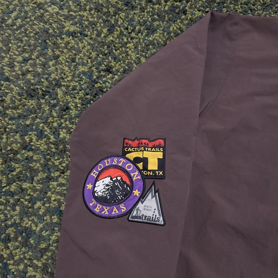 Pullover cortavientos Travis Scott Cactus Trails marrón media cremallera para hombre talla grande Foto 3 de 4