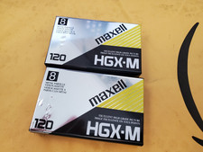 Two 2 Maxell HGX-M120 SEALED 8MM Blank Video Camcorder Tape