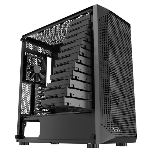 VEVOR Case per PC Compatto 4 Ventole 120 mm Case per PC da Gioco ATX/M-ATX/ITX