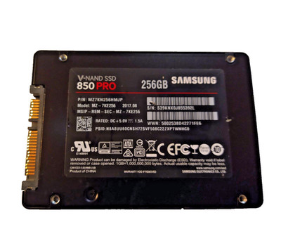 SAMSUNG 256GB SSD SATA 850PRO MZ-7KE256 S/N: S39KNX0J855392L #NFP3004