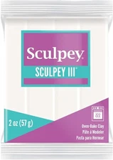 Polyform Sculpey III Polymer Oven-Bake Clay, White, Non Toxic, 2 oz. White 