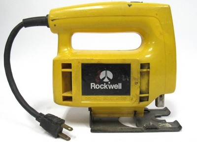 YELLOW ROCKWELL JIGSAW DOUBLE INSULATED CUTTING TOOL WOOD METAL MODEL 4300 TYPE