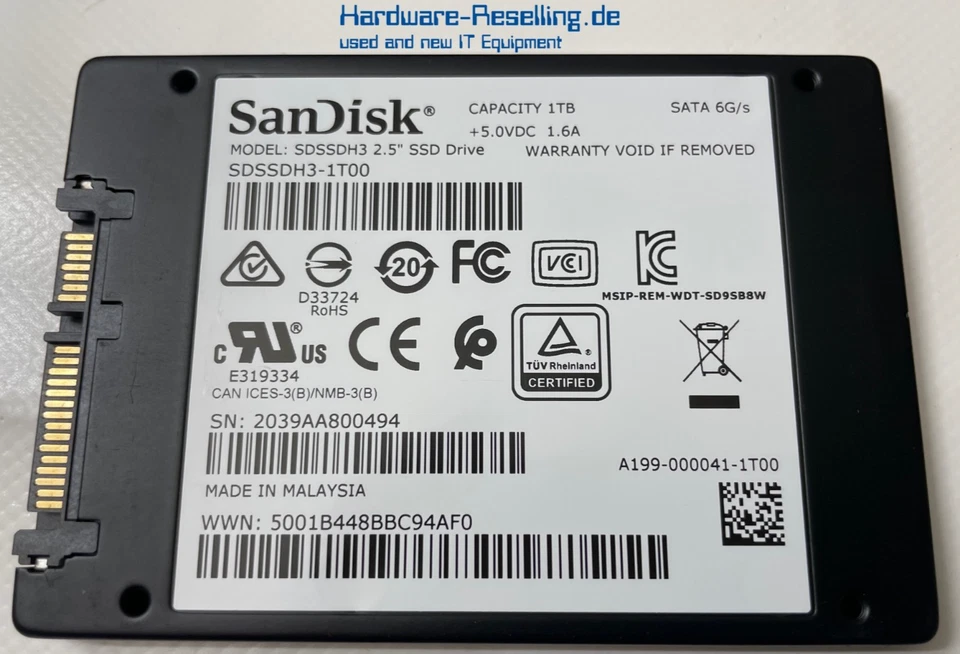 SanDisk Ultra 3D SSD 1TB 2,5" SATA III 6G SDSSDH3-1T00 NAND