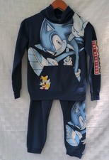Sega Sonic The Hedgehog  Freeze Blue Printed Hoodie And Pants Set Size 10/12