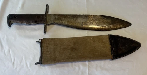 World War I Bolo Fighting Knife US MOD 1917 CT Plumb St Louis 1918 Military WW1