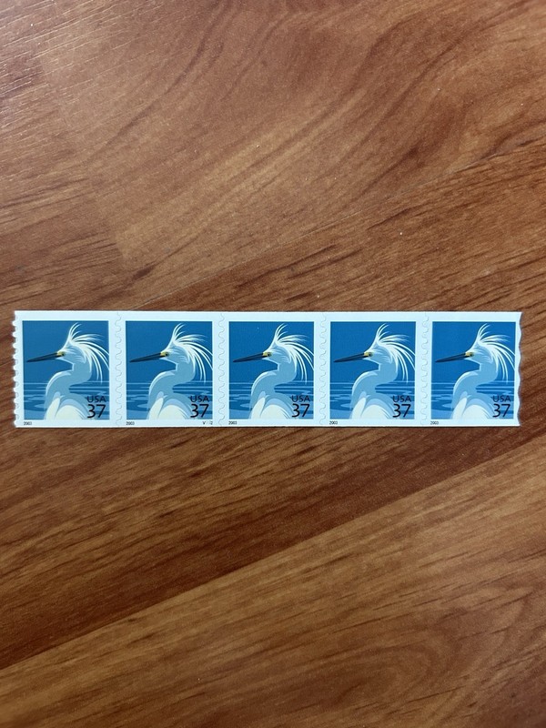 UNITED STATES Postal Stamps 2003 - Scott # 3829 Snowy Egret - Perforated Error..