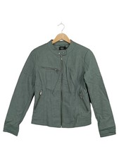 ONLY giacca donna ecopelle giubbino biker trapuntato verde taglia 36 S zip