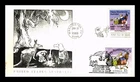 US COVER AUSTRALIA BICENTENNIAL FDC JOINT ISSUE COMBO DUAL CANCEL STAINED BACK