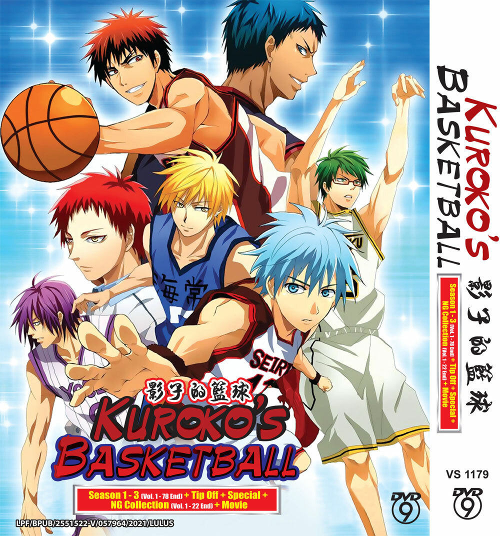 DVD ANIME KUROKO NO BASUKE SEASON 1-3 + TIP OFF + SP + NG