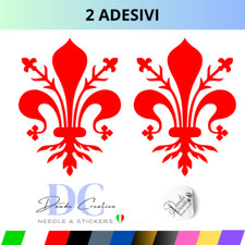 2 sticker LILY FLORENCE COAT OF ARMS sticker car motorcycle camper helmet vinyl decal