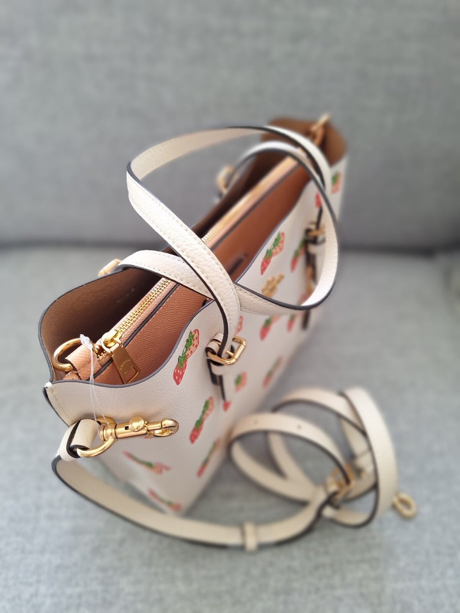 NWT Coach Mollie Tote 25 With Strawberry Print CB600 | eBay