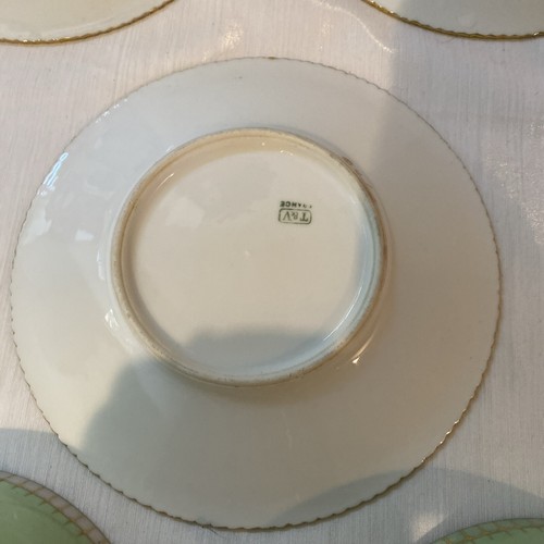 Zwei T&V Limoges France Suppenschalen mit Henkel, & 3 Untertassen, Top Zustand - Bild 10 von 12