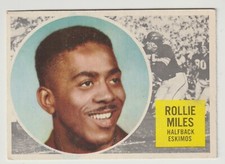 1960 Topps CFL Rollie Miles Card #16 Edmonton Eskimos St. Augustine's