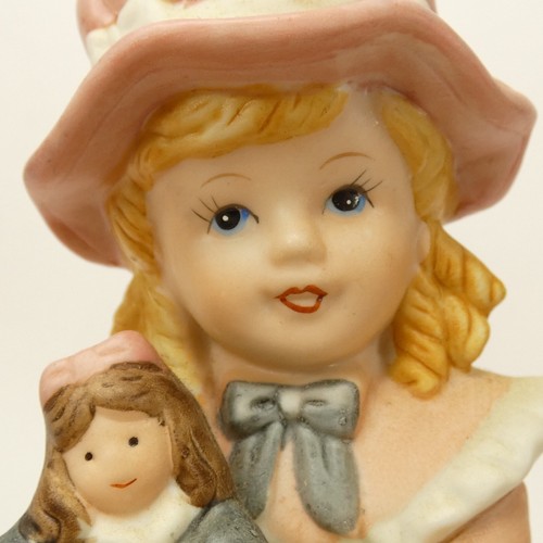 Vintage 1970’s Homco Girl Doll Boy Rocking Horse Toys Figurine #1419 AGJ&L - Foto 11 di 20