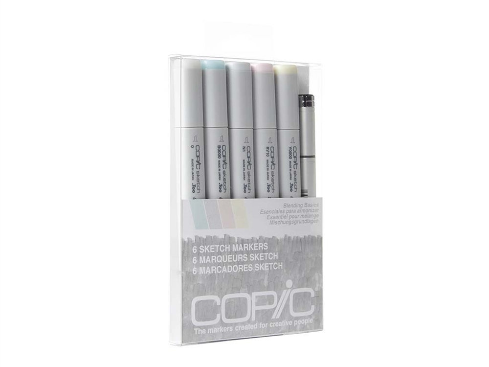 6pc Pre-packaged Set [select Set] Authorized Copic Dealer