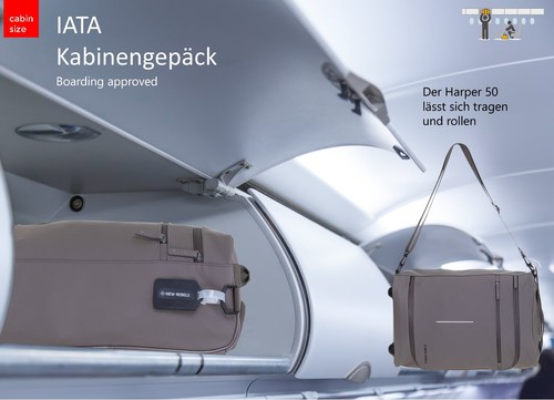Trolley bagaglio a mano valigia donna IATA New Rebels Harper 50 cm borsa 39 talpa + g - Foto 4 di 12