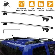 2 X 48 Universal Car Top Roof Rack Cross Bar Luggage Carrier Rack W Lock Key