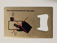 Tessera per sciabolare bottiglie di spumante e Champagne (Sabrage card)